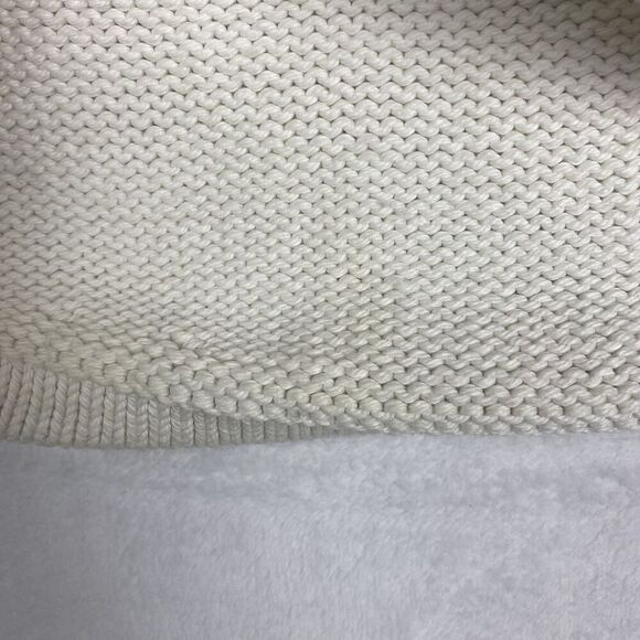 Anthropologie Sweater Womens Small Ivory Cream V Neck Short Sleeve Knit - Picture 3 of 9